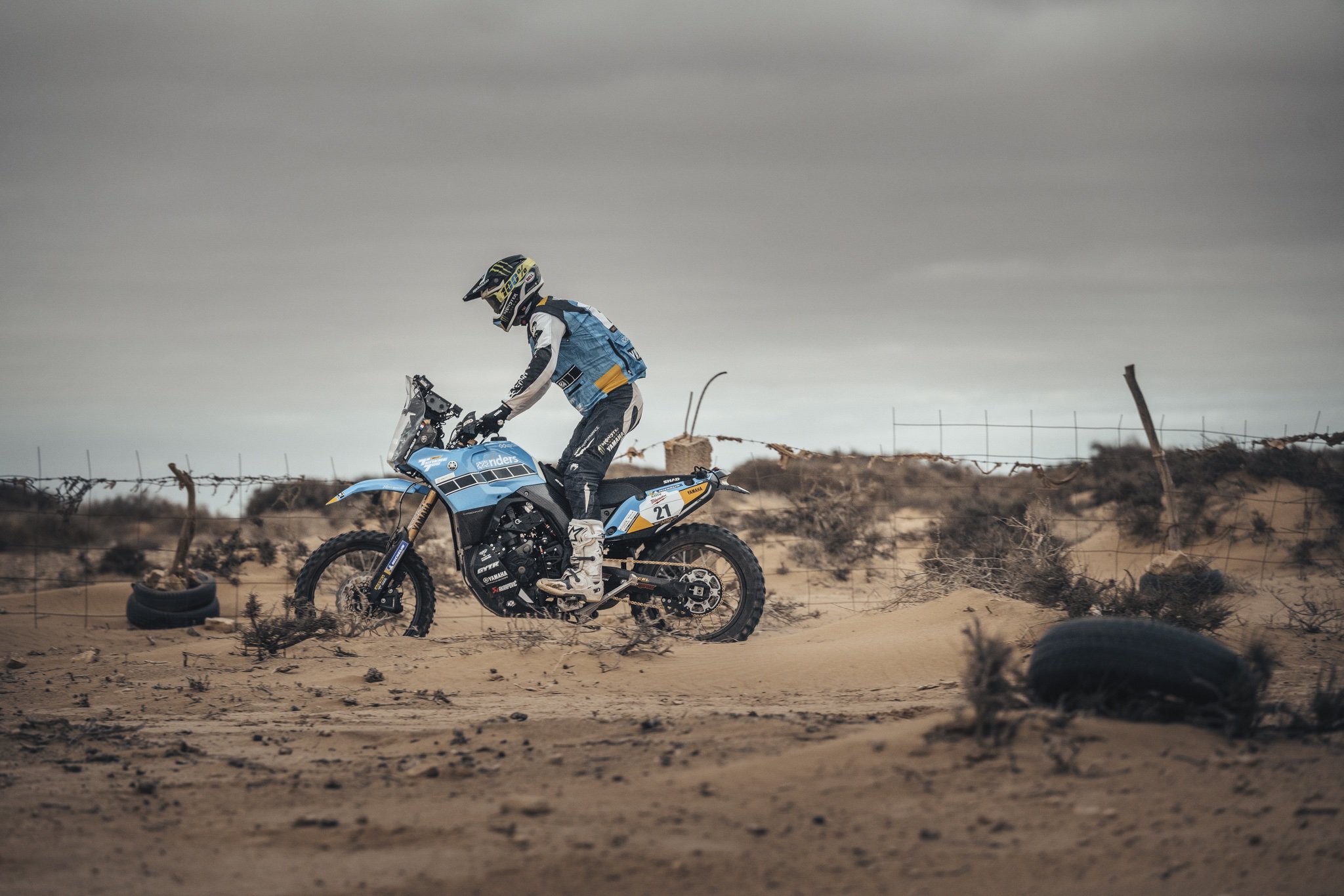Rider on a desert track